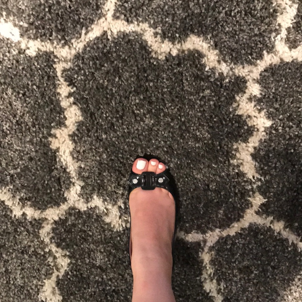Black Calvin Klein slingback pumps